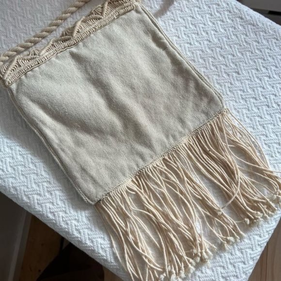 American Eagle Outfitters BOHO Fringed Tapestry Woven Crossbody Bag Purse - Picture 11 of 11